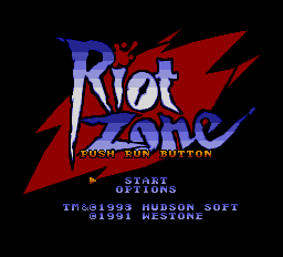 Riot Zone Title Screen